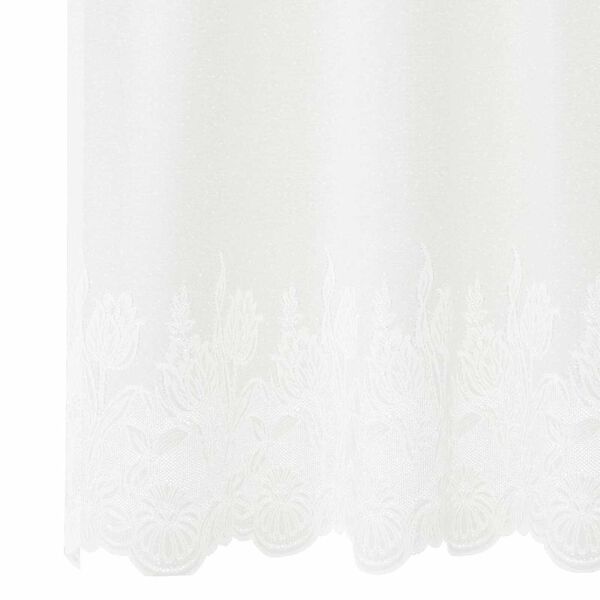 vidaXL Rideau en Dentelle Floral Blanc 200 x 400 cm Polyester