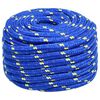 vidaXL Corde de bateau Bleu 20 mm 100 m Polypropyl&egrave;ne