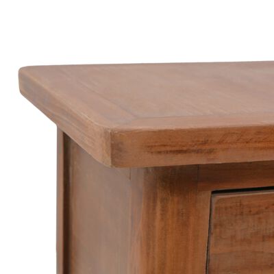 vidaXL Table de chevet Bois de sapin massif 40 x 29 x 68 cm Marron