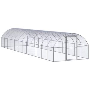 vidaXL Poulailler d'ext&eacute;rieur 3x12x2 m Acier galvanis&eacute;