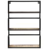vidaXL &Eacute;tag&egrave;re murale 60x20x85 cm Bois de manguier brut
