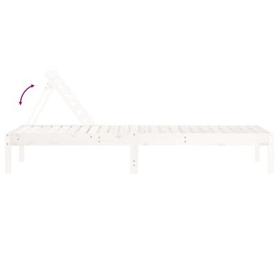 vidaXL Chaises longues lot de 2 blanc 199,5x60x74cm bois massif de pin