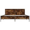 vidaXL Cadre de lit sans matelas ch&ecirc;ne fum&eacute; 140x200 cm