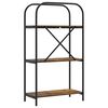 vidaXL &Eacute;tag&egrave;re Ch&ecirc;ne fum&eacute; 60 x 30 x 109 cm Bois d'ing&eacute;nierie