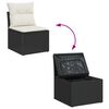 vidaXL Ensemble de canap&eacute; de jardin avec coussin 8 pcs Noir et Cr&egrave;me