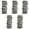 vidaXL Cl&ocirc;tures &agrave; treillis de saule 5pcs feuille artificielle 180x60cm