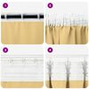 vidaXL Rideaux occultants avec anneaux 2 pcs Beige 245 x 140 cm