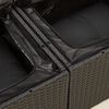 vidaXL Canap&eacute; de jardin avec coussins 2 places en polyrotin noir