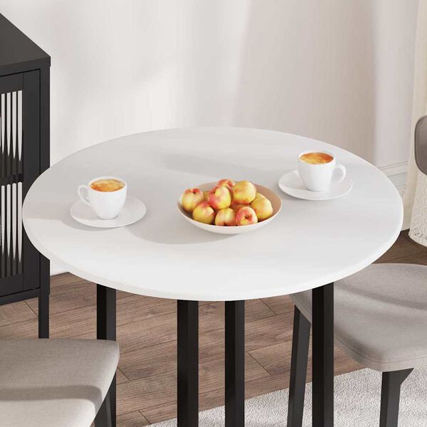vidaXL Plateau de table Blanc 80 x 80 x 1,5 cm Bois d'ing&eacute;nierie