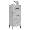 vidaXL Buffet Gris b&eacute;ton 34,5x34x90 cm Bois d'ing&eacute;nierie