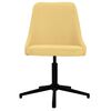 vidaXL Chaises pivotantes &agrave; manger lot de 2 jaune tissu