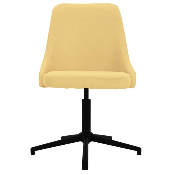 vidaXL Chaises pivotantes &agrave; manger lot de 2 jaune tissu