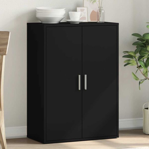 vidaXL Buffet noir 60x31x84 cm bois d'ing&eacute;nierie