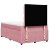 vidaXL Sommier &agrave; lattes de lit avec matelas rose 120x190 cm velours