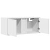 vidaXL Meuble TV mural avec lumi&egrave;res LED blanc 80x31x35 cm