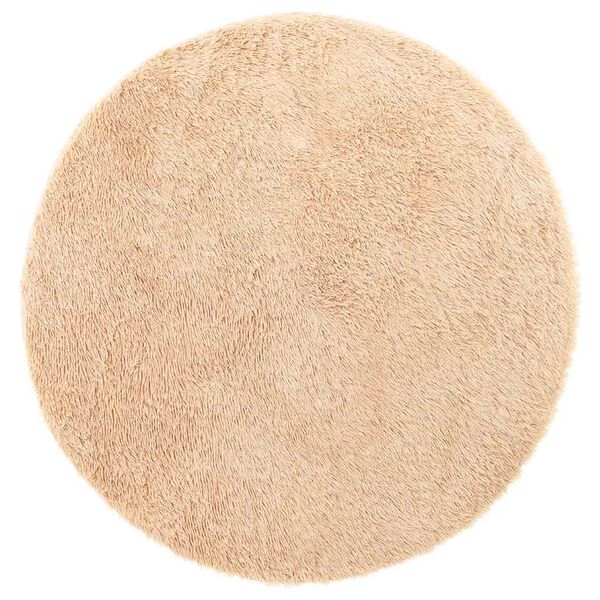 vidaXL Tapis shaggy &agrave; poils longs NAVARRA beige 160x160 cm polyester