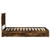 vidaXL Lit de Rangement Ch&ecirc;ne fum&eacute; 100 x 200 cm Bois d'ing&eacute;nierie