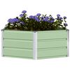 vidaXL Jardini&egrave;re Vert Pastel 129 x 129 x 45 cm Acier