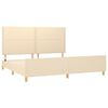 vidaXL Cadre de lit sans matelas cr&egrave;me 200x200 cm tissu