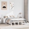 vidaXL Cadre de lit sans matelas blanc 140x190 cm bois de pin massif
