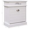 vidaXL Armoire &agrave; chaussures Blanc 50 x 28 x 58 cm Bois de Paulownia