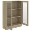 vidaXL Armoire à vitrine Chêne sonoma 82,5x30,5x115 cm Bois ingénierie