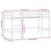 vidaXL Lit mezzanine enfants avec rideaux sans matelas rose 90x200cm