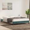 vidaXL Cadre de lit sans matelas vert foncé 160x210 cm velours