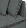 vidaXL Canap&eacute; modulaire et repose-pieds et coussins tissu gris fonc&eacute;