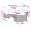 vidaXL Ensemble de canap&eacute; de jardin 9 pcs Gris clair polyrotin