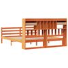 vidaXL Lit biblioth&egrave;que sans matelas cire marron 200x200 cm pin massif