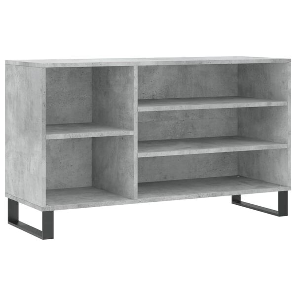 vidaXL Armoire &agrave; chaussures Gris b&eacute;ton 102x36x60 cm Bois d'ing&eacute;nierie
