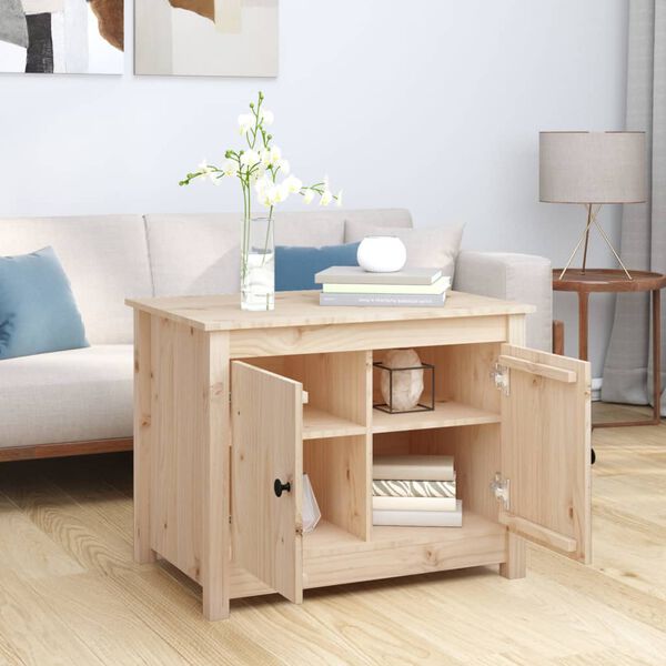 vidaXL Table basse 71x49x55 cm Bois massif de pin