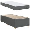 vidaXL Cadre de lit avec matelas Gris fonc&eacute; 80 x 200 cm tissu