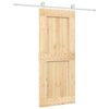 vidaXL Porte coulissante Naturel et Blanc 85 x 210 cm