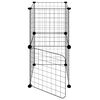 vidaXL Cage animaux de compagnie &agrave; 8 panneaux et porte Noir 35x35 cm