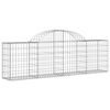 vidaXL Panier de gabions arqu&eacute; 200x30x60/80 cm Fer galvanis&eacute;