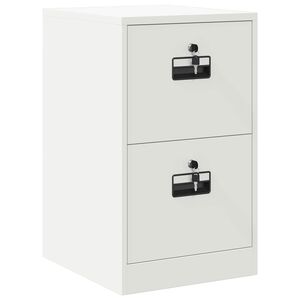vidaXL Cabinet de Dossier Blanc 44 x 50 x 74,5 cm Acier Lamin&eacute; &agrave; Froid