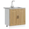 vidaXL Armoire de cuisine Kalmar Ch&ecirc;ne artisanal 80 x 46 x 81,5 cm