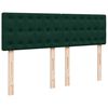 vidaXL Sommier &agrave; lattes de lit et matelas Vert fonc&eacute; 140x190cm Velours