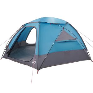 vidaXL Tente en d&ocirc;me avec housse imperm&eacute;able amovible 8 personne Bleu