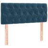 vidaXL T&ecirc;te de lit Bleu fonc&eacute; 90x7x78/88 cm Velours