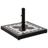 vidaXL Base de parasol noir et blanc carr&eacute; 12 kg