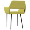 vidaXL Chaises &agrave; manger lot de 2 vert tissu
