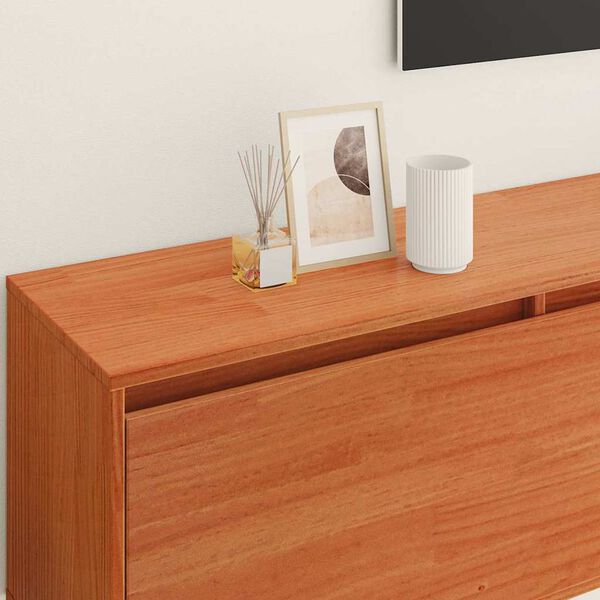 vidaXL Meuble mural Cire marron 100 x 30 x 35 cm Bois de pin massif