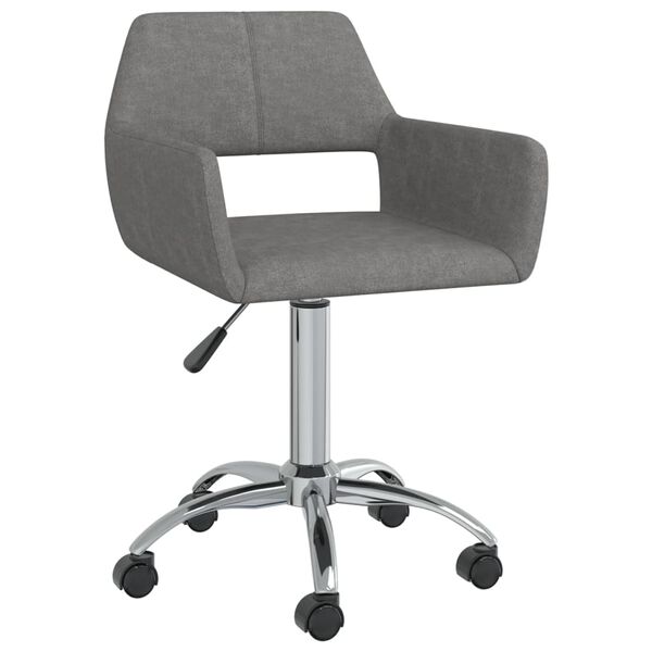 vidaXL Chaises pivotantes &agrave; manger lot de 4 gris clair tissu