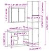 vidaXL Ensemble de meubles de salle de bain 3 pcs Ch&ecirc;ne fum&eacute;