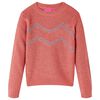 Pull-over tricot&eacute; pour enfants rose moyen 128