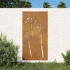 vidaXL D&eacute;coration murale jardin 105x55 cm acier corten design de fleur