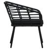 vidaXL Chaises de jardin lot de 2 avec coussins R&eacute;sine tress&eacute;e Noir